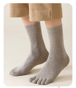 Herren Fünf-Zehen-Socken atmungsaktive antibakterielle Baumwolle Freizeitsocken Socken