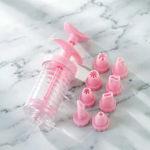 Plastic Cookie Press Gun And Piping Tips Decorating Set For Baking Cream Cake Cookie Kitchen Accessories