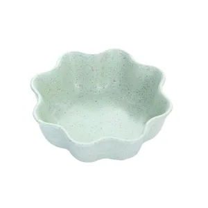 Wheat straw flower shaped sauce dish kitchen mini dipping plate cute tableware 1pc