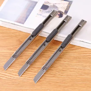 Portable Stainless Steel Utility Knife Metal Pocket Wallpaper Cutter Craft Cutter Office Stationery Hand Tool