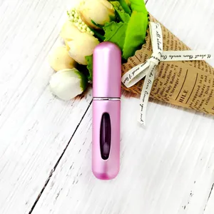 5ml pulverisateur de parfum rechargeable mini flacon spray cosmetique vide rose voyage