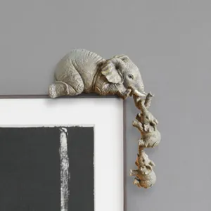 Cute hanging elephant figurine resin ornament for creative home decor and tabletop display