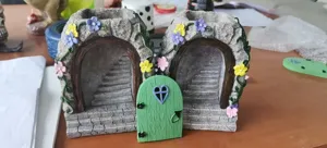 Fairy garden resin arch door staircase ornament micro landscape miniature decor