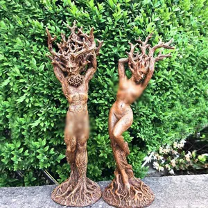 Resina Foresta Dea Albero Uomo Statua Scrivania Ornamento Fantasia Arte Scultura Arredamento Casa Resina Figurina Regalo