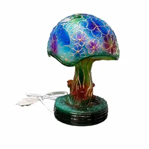 Bunte magische Pilz LED Tischlampe kreative Harz Nachtlicht für Heimdekoration Schlafzimmer