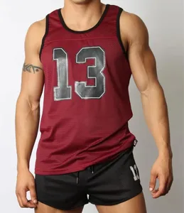 Herren Mesh Fitness Sportset, atmungsaktives ärmelloses Tanktop und Shorts für das Training.