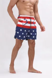 Costume da bagno uomo bandiera americana casual asciugatura rapida pantaloncini mare.