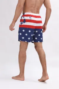 Costume mare uomo bandiera americana pantaloncini spiaggia asciugatura rapida sport