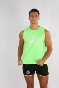 Canotta sportiva ad asciugatura rapida da uomo, gilet fitness smanicato traspirante per allenamento.