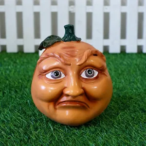 Halloween funny pumpkin head outdoor garden decoration ornament for party spooky festive setup.