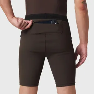 Short de sport fitness pour homme avec une poche zippée au dos, séchage rapide.