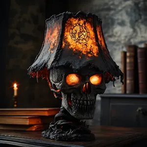 Λάμπα τραπεζιού κρανίο Halloween ρητίνη γοτθικό νυχτερινό φως διακόσμηση πάρτι τρομακτικό