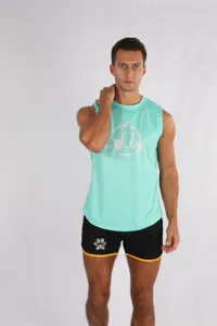 Canotta sportiva da uomo senza maniche, maglia traspirante per fitness, corsa e allenamento.