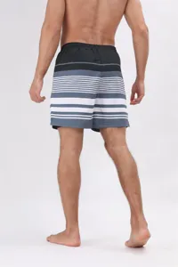 Pantaloncini da bagno uomo spiaggia asciugatura rapida vista posteriore dettaglio sport.