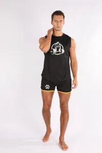 Canotta sportiva da uomo senza maniche per fitness e asciugatura rapida allenamento.