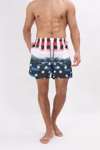 Pantaloncini da mare uomo doppio strato asciugatura rapida bermuda spiaggia sportivi