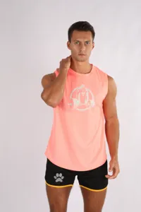 Canotta fitness smanicata ad asciugatura rapida da uomo per allenamento estivo sport