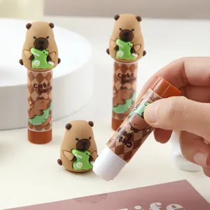 Süßer Capybara Klebestift für Schüler DIY Handwerk, hohe Viskosität niedliche Stift.
