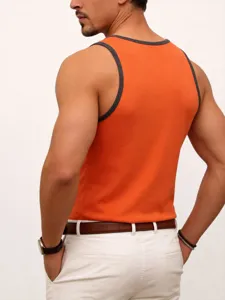 Effen mouwloze tanktop voor heren fitness hardlopen zomer casual sporttop comfortabel