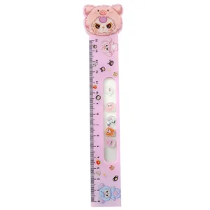 Simpatico righello in acrilico con cartone animato 15cm design carino per studenti cancelleria