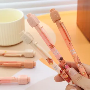 Cute Capybara Erasable Gel Pen Decompression Rotating Student Stationery Writing Supply