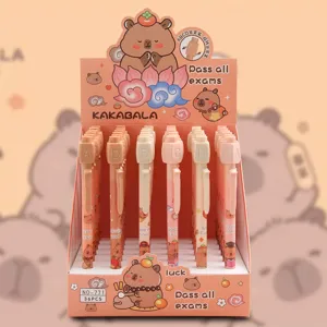 Capybara Erasable Gel Pen Cute Cartoon Creative Rotating Answer Neutral Pen Student Writing Stationery Gift