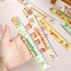 Jolie Règle en Acrylique Capybara 15cm Règle Ondulée Papeteria Étudiant Outil de Mesure