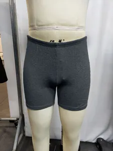 Herren dunkelgraue gerippte Sportshorts bequeme atmungsaktive Freizeitbekleidung