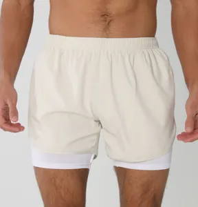 Short de course 2 en 1 pour homme séchage rapide respirant sport fitness entraînement.