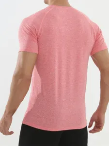 Herren Sport Kurzarm T-Shirt slim fit schnelltrocknend für Sommer Fitness und Lauftraining.