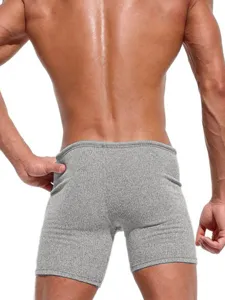 Herren Sommer Freizeit Sport atmungsaktive schnelltrocknende graue Fitness Shorts.