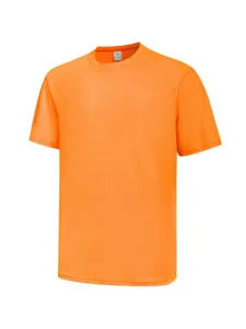 Men's quick-dry short sleeve running fitness sports T-shirt outdoor solid color breathable