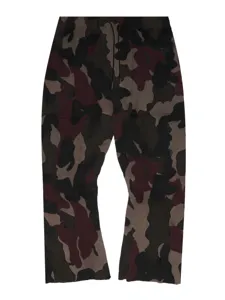 Men's camo cargo pants autumn casual loose streetwear straight leg trousers outdoor style