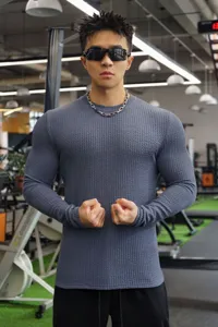 herren langarm thermopullover sport fitness workout unterwaesche oberteil mode neu