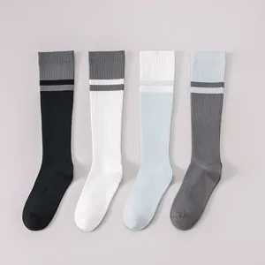 Professionelle Damen Sport Yoga Socken Gerippte Kompressions Wadensocken Anti-Rutsch Silikon Profi Pilates Fitness Atmungsaktive Nylon Socken