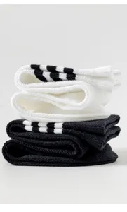 Kinder Baumwolle gestreifte Wadensocken atmungsaktives Mesh Sommer sportlicher Stil Socken.