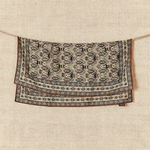 Classic thistle pattern silk wool square scarf, vintage old money style neck scarf for women.