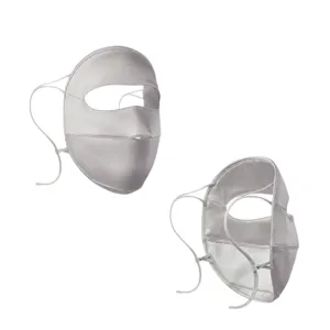Damen Seide Sonnenschutz Gesichtsmaske Atmungsaktiv Vollgesicht Anti-UV Schild Outdoor Radfahren UV Schutz Maske