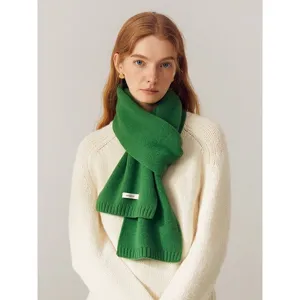 Women Winter Warm Wool Scarf Solid Color Minimalist Soft Knit Long Scarves Fashion Casual Daily Neck Scarf Wrap