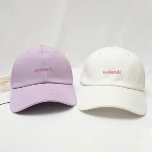 Women's Casual Cotton Baseball Cap Adjustable Sun Protection Letter Embroidery Hat