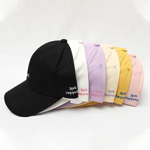 Casual cotton baseball cap for women, stylish embroidered design, multi-color optional sun hat.