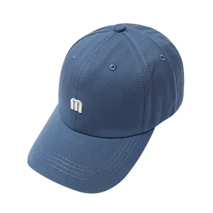 Unisex cotton baseball cap with 3d m embroidery curved brim casual sun protection hat.