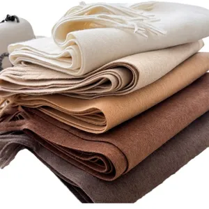 Autunno inverno spessa colore solido lana misturata sciarpa donna calda moda vista principale.