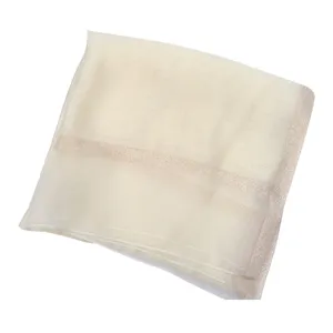 Elegant silk cotton scarf with gold trim long thin fashion shawl for beach use new