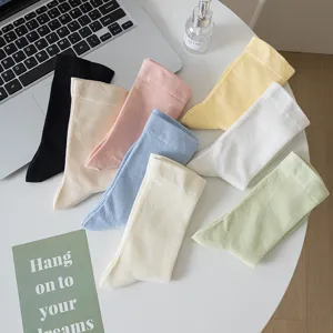 Sommer dünne atmungsaktive Mesh-Wadenstrümpfe, einfarbige lässige vielseitige Slouch-Socken.