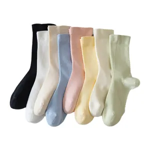 Sommer dünne atmungsaktive Mesh Strümpfe einfarbig lässige vielseitige Damensocken
