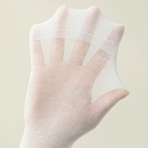 Herren dünne Sommer Maulbeerseide atmungsaktive Mesh Einfarbige kurze Socken Dehnung