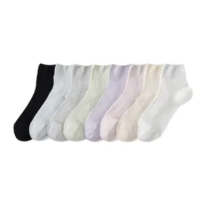 Damen Maulbeerseide Mesh Knöchelsocken Sommer Dünn Atmungsaktiv Antibakteriell Deodorant Einfarbig Nahtlose Freizeitsocken Für Frauen