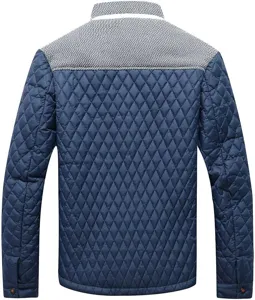 Herren Winter gesteppt Freizeitjacke Outdoor Sport Oberbekleidung warmer Mantel Patchwork