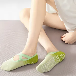 Damen Yoga Socken rutschfest Grip Fitness Pilates Sport Atmungsaktiv Fussbekleidung